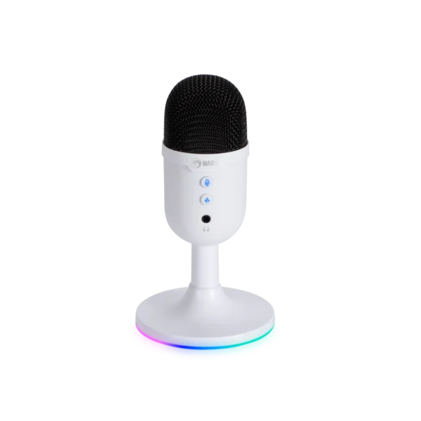 MICROFONO_MARVO_BLAST_40_WHITE_MIC-06_WH_USB Micrófono marvo blast 40 color blanco