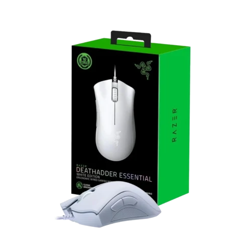 MOUSE_RAZER_DEATHADDERESSENTIAL_BLANCO Mouse Razer Death color blanco